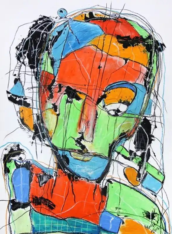 Zeitgenössische Grafik/Malerei, Ilona Schmidt: "Der Denker" Beliebt