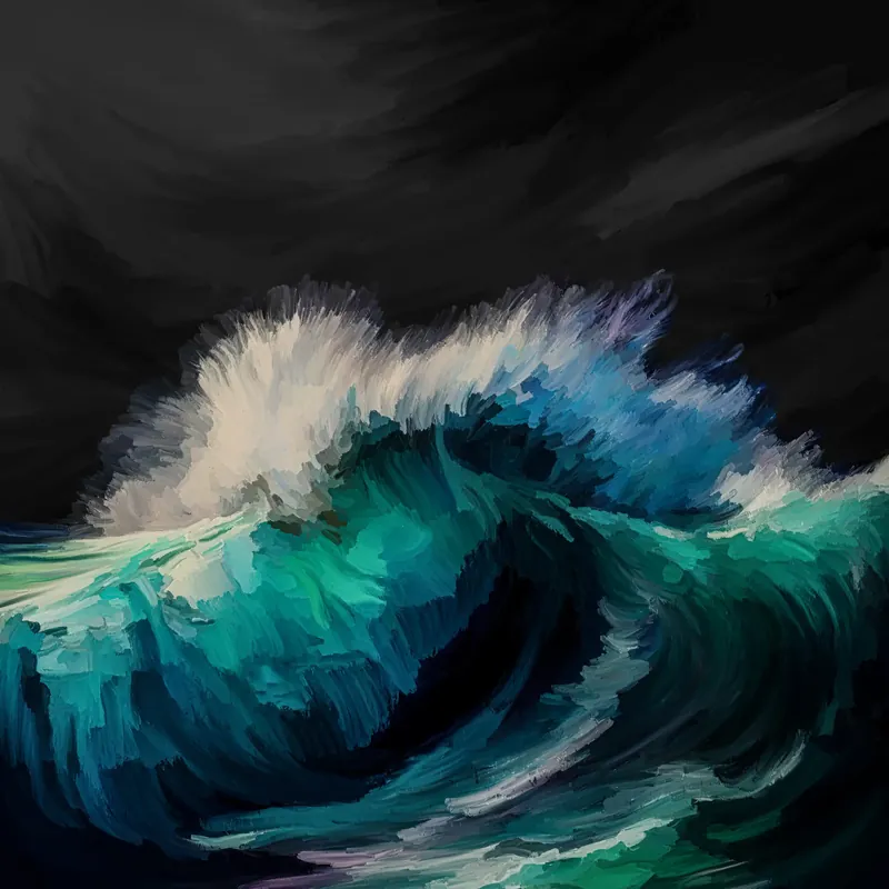 Moderne Kunst: "Sturm", H. Mühlbauer-Gardemin, Original/Unikat Nur Für Kurze Zeit