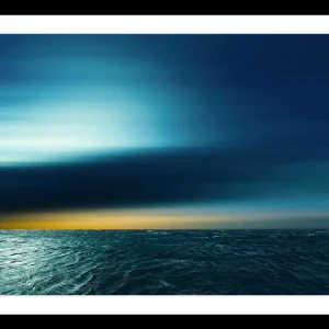 Fineartprint, signiert: "Horizont in Blaugrün und Gelb", Holger Mühlbauer-Gardemin, limitierte Edition auf Papier, Nr. 1/150 Online Kaufen