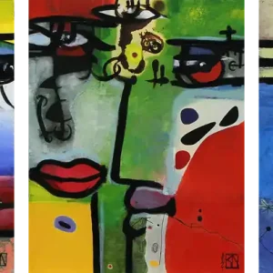 Nur Heute Moderne Kunst: "Reminiszenz II", K. Namazi, Original/Unikat