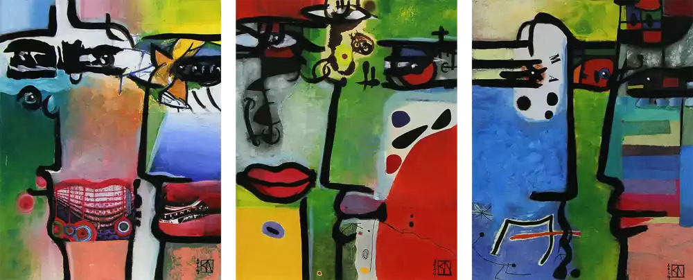 Nur Heute Moderne Kunst: "Reminiszenz II", K. Namazi, Original/Unikat