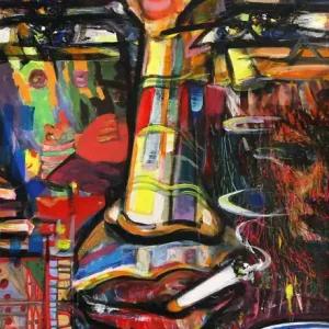 Wochenendangebot Moderne Kunst: "Analytischer Philosoph II", K. Namazi, Original/Unikat