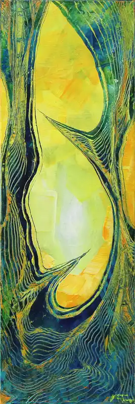 Unikat: "Underwater Forest I", Originalgemälde, J. Fernandez, Acrylbilder Heißes Angebot