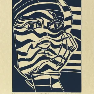 K. Blechschmidt: "Die Wellen, E.A.", originale Grafik/limitierte Auflage, Linolschnitt Preisknaller