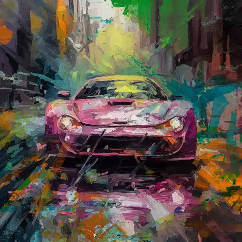 Echt Kunstdruck, signiert: "Racing in the City", Holger Mühlbauer-Gardemin, Edition, Nr. 1/150