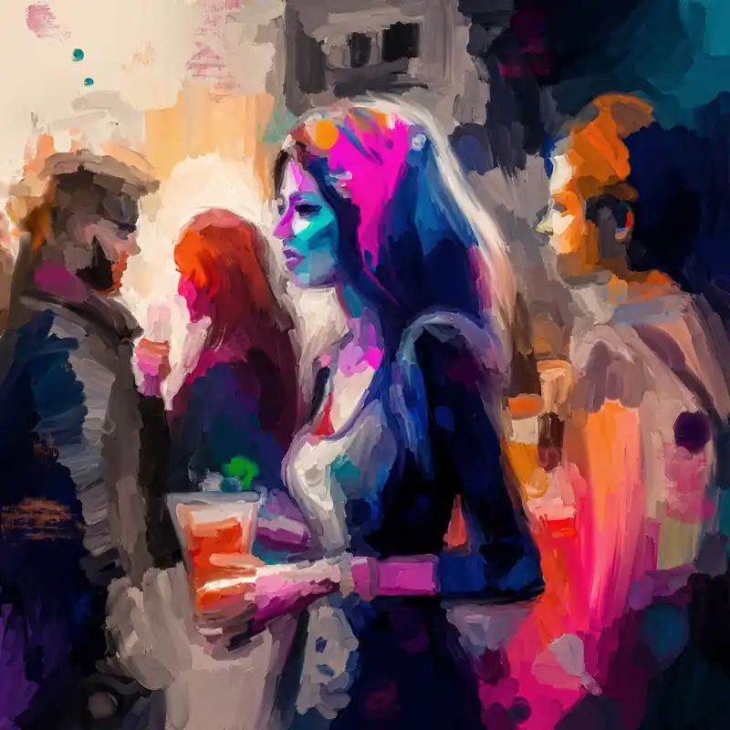 Kunstdruck, signiert: "Street-Party", Holger Mühlbauer-Gardemin, Edition, Nr. 1/150 Sofort Bestellen