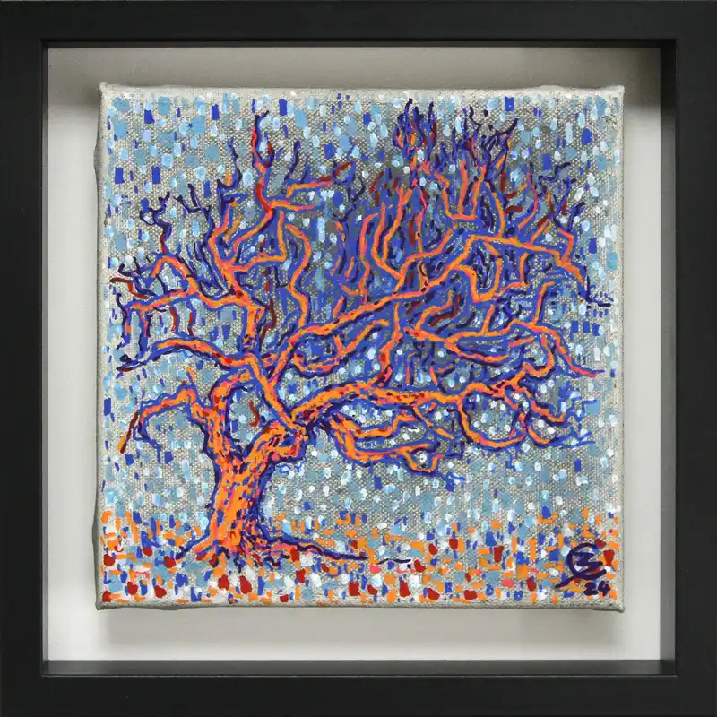 C. Blechschmidt: "Piets Baum", Original/Unikat, zeitgenössisches Ölgemälde Versand Am Gleichen Tag