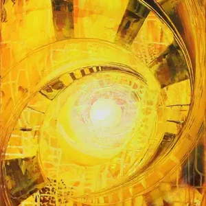 Nur Heute R. König: "Liquid Warmth IV", abstraktes Originalgemälde (Unikat)