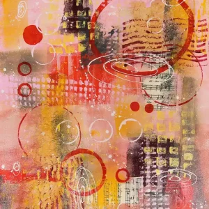 Abstrakte Malerei von Ewa Martens: "Rhythmus II", Original/Unikat Aktuell