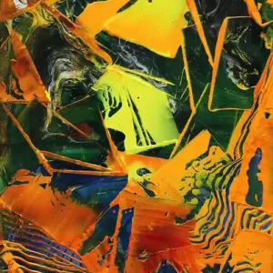 Originalgemälde: "Farbwallungen I", Unikat, J. Fernandez Geprüft