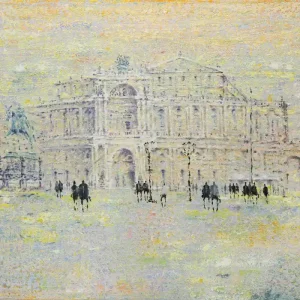 Nur Heute Ölgemälde: "Semperoper Dresden", Original/Unikat, V. Heil