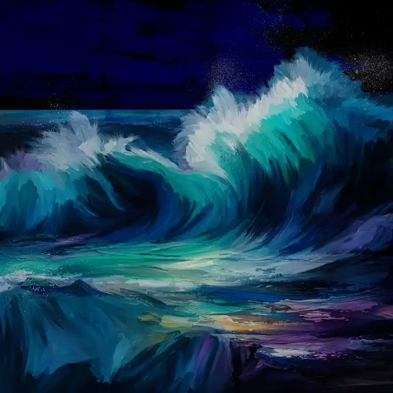 Billig Moderne Kunst: "Sturm 2", H. Mühlbauer-Gardemin, Original/Unikat