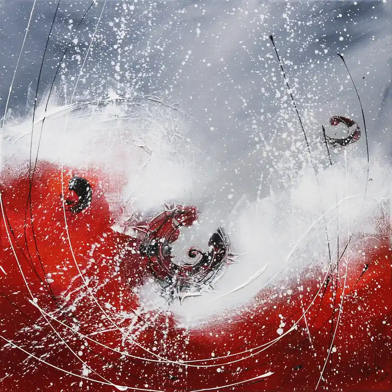 Rabatt Maya: "Red power III", Originale Acrylbilder (Unikat)