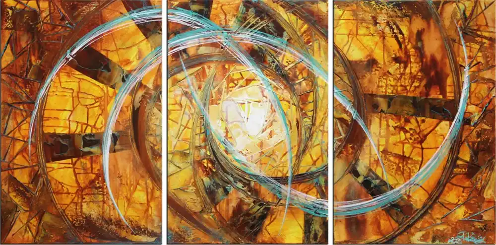 R. König: "Optimum II", mehrteilige Acrylbilder, Originalgemälde (Unikat) (ri) Kostenloser Versand