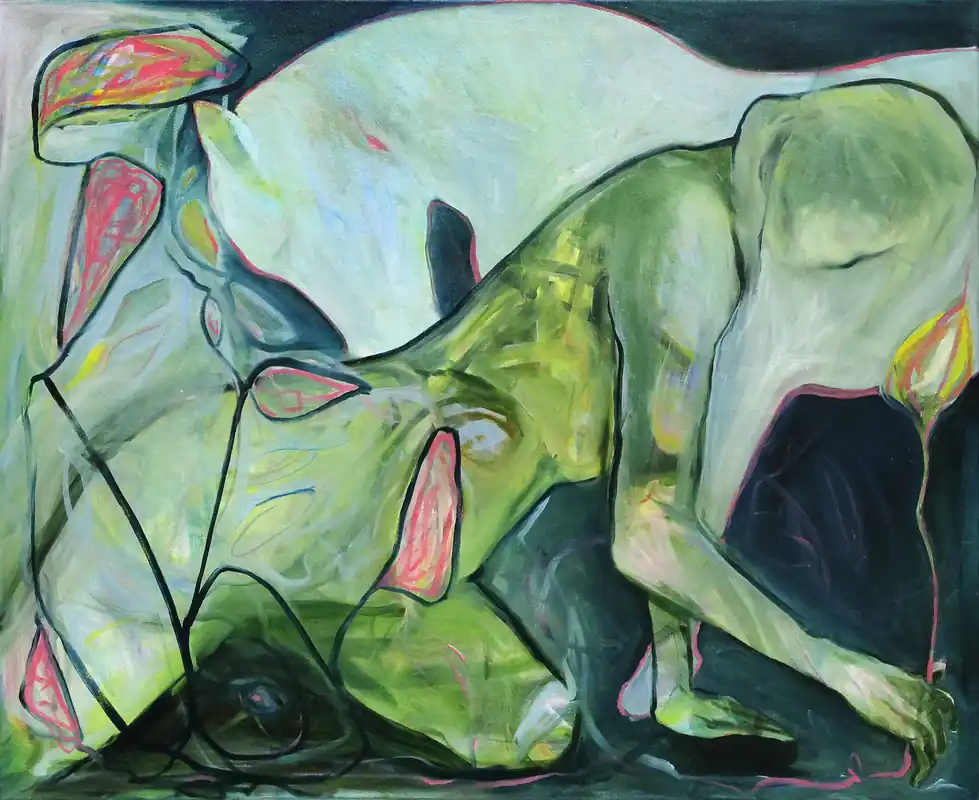 Ölgemälde: "Die Traumpflanzerin", Original/Unikat, J. Riemer Sonderangebot