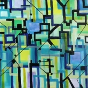Moderne Ölbilder, B. Ossowski: "Happy City", Originalgemälde (Unikat) Sale