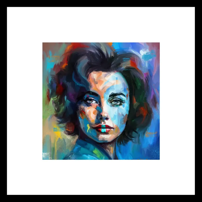 Preisreduziert Fineartprint, signiert: "Elisabeth Taylor", Holger Mühlbauer-Gardemin, limitierte Edition auf Papier, Nr. 1/150