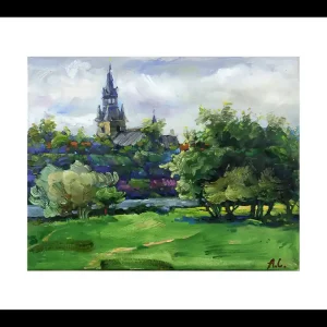 Geprüft Limitierte Edition auf Papier, A. Larrett: "Dresden. Blick auf die Brisnitzkirche", signierter Fineartprint, Nr. 2/150