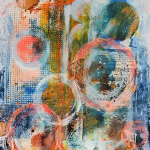 Sonderaktion Abstrakte Malerei von Ewa Martens: "Eine Runde Sache II", Original/Unikat