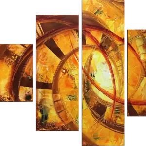 Mehrteilige Acrylbilder: "Glühende Bewunderung I", R. König, Originalgemälde (Unikat) Sofort Bestellen