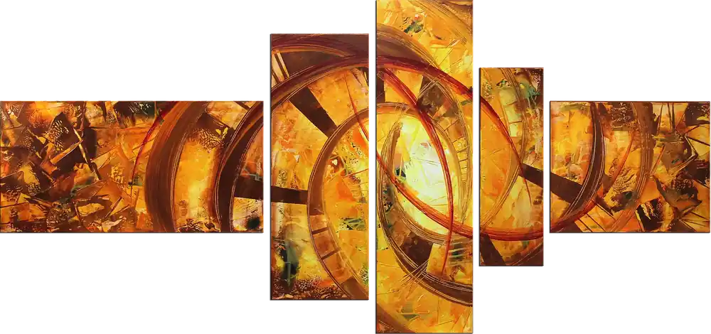 Mehrteilige Acrylbilder: "Glühende Bewunderung I", R. König, Originalgemälde (Unikat) Sofort Bestellen