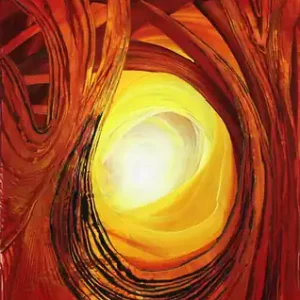 J. Fernandez: "Moving Fire VIII", abstraktes Originalgemälde (Unikat), Acrylbilder Wochenendangebot