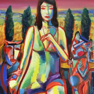 Wochenendangebot M. Cieśla: "Nachmittag, Melancholie", Original/Unikat, Expressionistisches Ölgemälde (A)