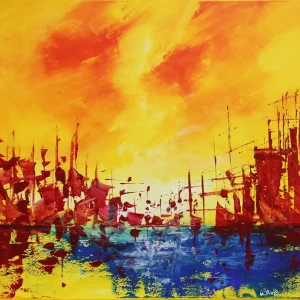 Top-Angebot A. Rojo : "Laguna", Acrylgemälde, Original/Unikat