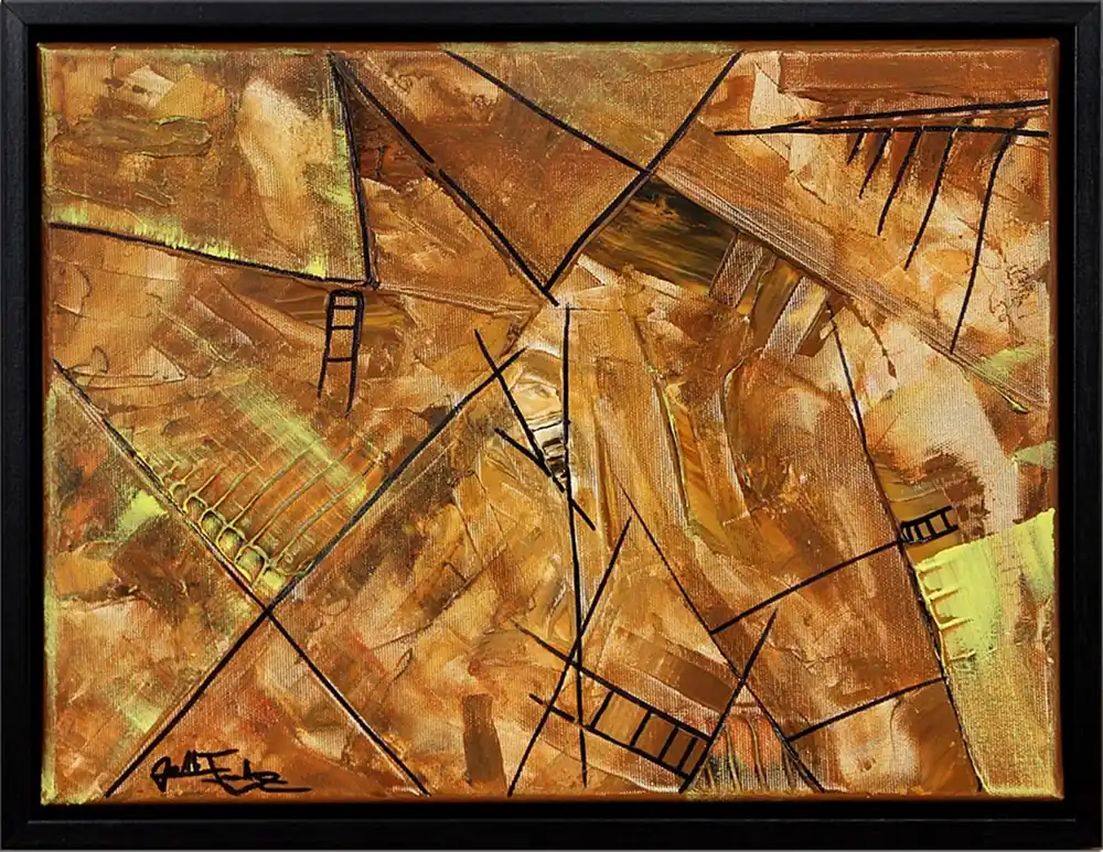Modernes Kunstbild, Julio Fernandez: "MONOCHROME FACETTEN", Unikat/Original Billig