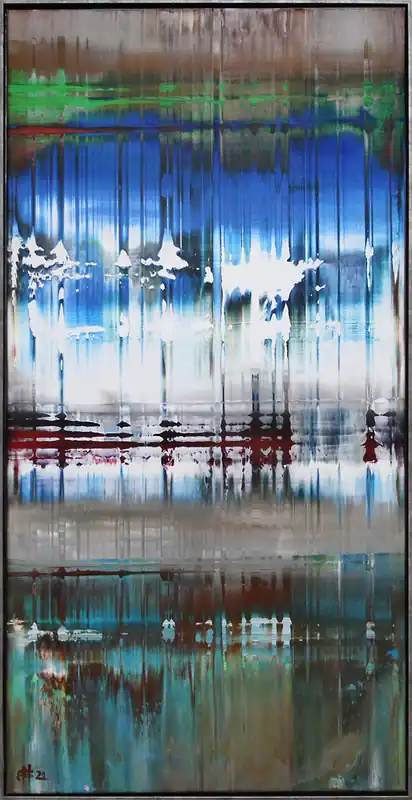 Top-Seller G. Hung: "Waterfront II", gerahmtes Originalgemälde (Unikat) (ri)