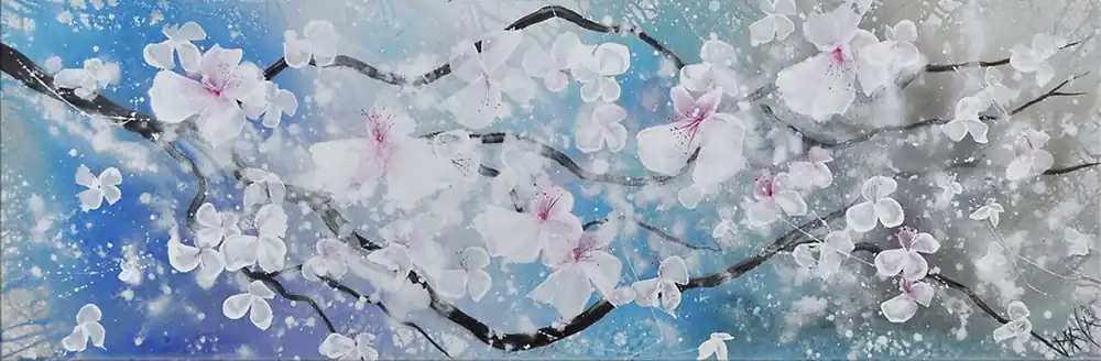 Neue Kollektion Acrylgemälde, Maya: "FRÜHLINGSGEDANKEN" (ri)