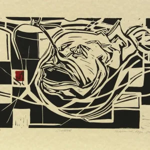 K. Blechschmidt: "Lichtblick, E.A.", originale Grafik/limitierte Auflage, Linolschnitt Neue Kollektion