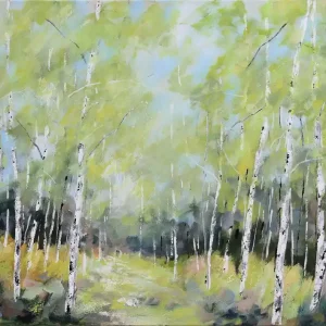 Neue Ware M. Kühne: "Waldlichtung im Frühling", Edition, signierter Kunstdruck, Nr. 2/150