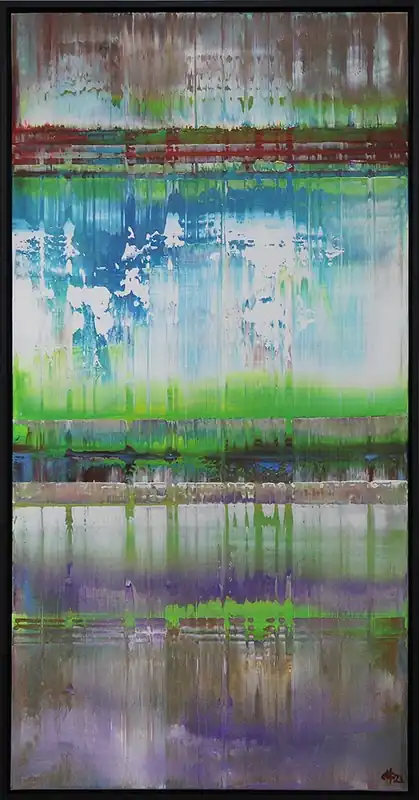 Solange Der Vorrat Reicht G. Hung: "Waterfront I", gerahmtes Originalgemälde (Unikat) (ri)