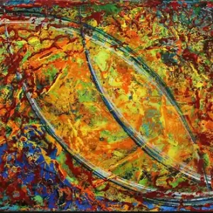 Abstraktes Originalgemälde: "Fragmente eines Paralleluniversums", R. König, Unikat Aktuell