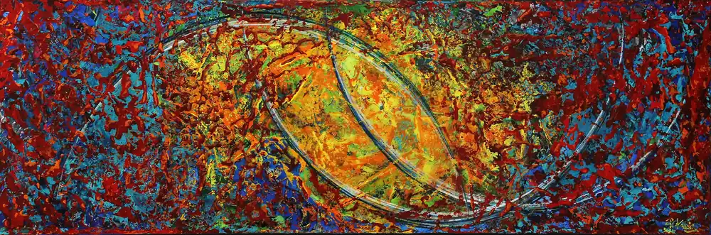 Abstraktes Originalgemälde: "Fragmente eines Paralleluniversums", R. König, Unikat Aktuell