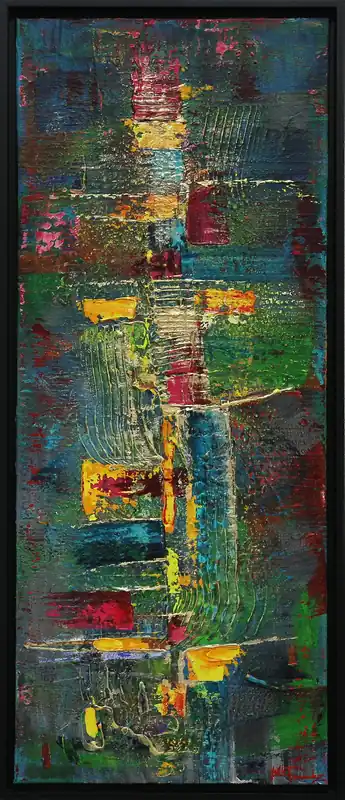 Originalgemälde: "Totem II", Unikat, Acrylbilder, J. Fernandez Kostenloser Versand