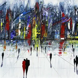 Rabatt K. Namazi: "Gestische Auflösung I", originales Acrylgemälde (Unikat) (A)