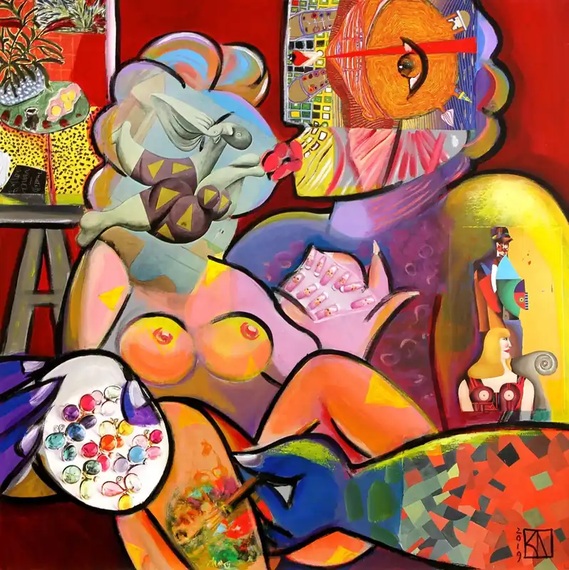 K. Namazi: "Actionpainting - von der Muse geküsst", Edition, signierter Kunstdruck, Nr. 2/50 Bestseller