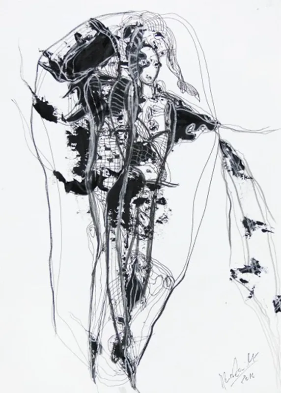 Zeitgenössische Grafik/Malerei, Ilona Schmidt: "Catwalk" Heißes Angebot