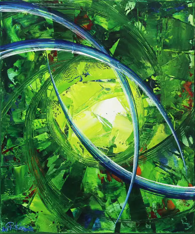 Neu Im Sortiment Abstraktes Originalgemälde: "Chillfactor III", R. König, Unikat