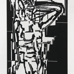 Ausverkauf K. Blechschmidt: "Unzensiert, E.A.", originale Grafik/limitierte Auflage, Linolschnitt