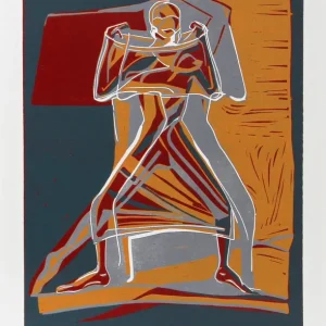K. Blechschmidt: "Rhythmus", originale Grafik/limitierte Auflage, Linolschnitt Kostenfreie Lieferung