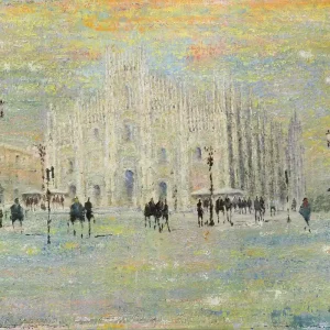 Versand Am Gleichen Tag Ölgemälde: "Mailänder Dom", Original/Unikat, V. Heil