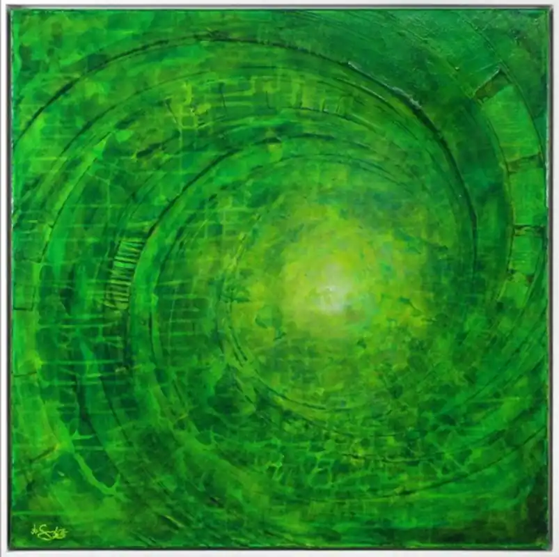 Acrylgemälde, A.Garbe: "Akustisches Grün", Originalgemälde (Unikat) (ri) Sonderaktion