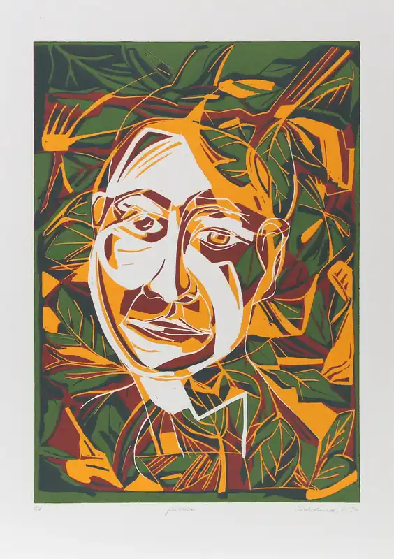 Top-Angebot K. Blechschmidt: "Passion", originale Grafik/limitierte Auflage, Linolschnitt