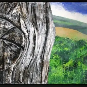 Acrylgemälde, A.Garbe: "Holz vs. Landschaft: Madeira 2016", Originalgemälde (Unikat) (A, G) Neu