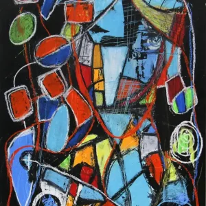 I. Schmidt: "The Juggler", zeitgenössische Grafik/Malerei, Original/Unikat Nur Für Kurze Zeit