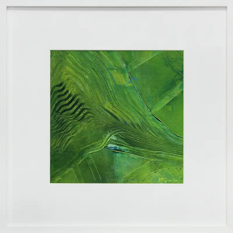 Unikat: "Landscape.Green I", J. Fernandez, Modernes Originalgemälde Wochenendangebot