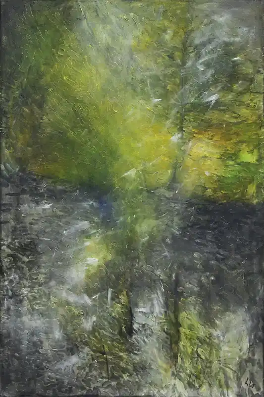 Acrylgemälde: "Seifersdorfer Tal 2", Original/Unikat, L. Wünsche Markenware